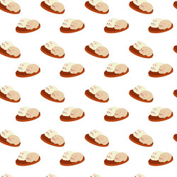 Manju pattern cute japanese pies in the form vector