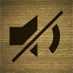 mute sound flat modern web button and space vector image