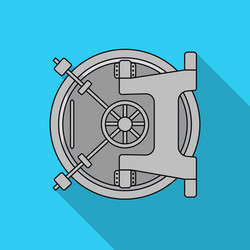 Secure Vault Icon - Flat Style vector image