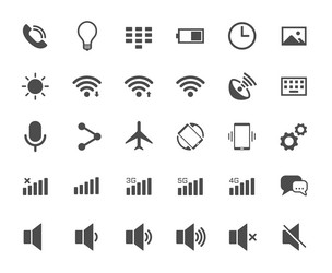 Smartphone functions web icons ui elements vector