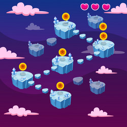 stage game level map design for arcade computer vector image