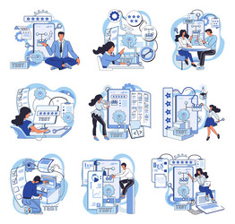 application testing metaphor app test vector image