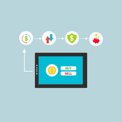 concept online and mobile payments for web page vector