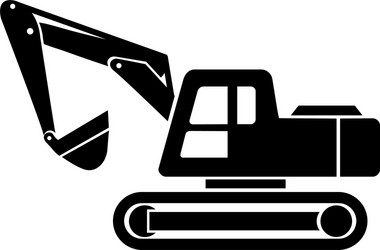 digging machine icon simple style vector image