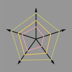 flat icon on stylish background thin chart vector image