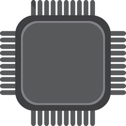 simple cpu icon vector image