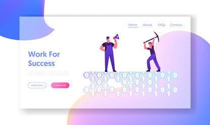 data mining and business intelligence website vector image