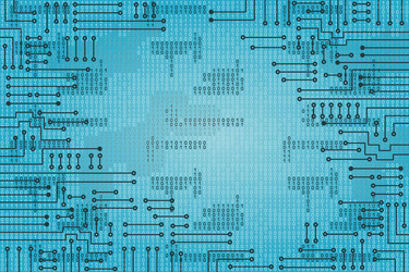 electronic circuit and binary code vector image