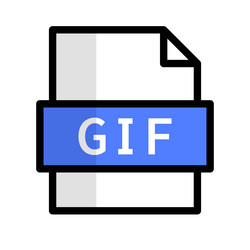 gif file icon in graphics interchange format vector