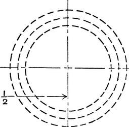 inscribed circle with smaller circles at tangent vector image