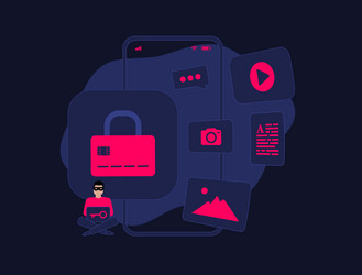 Ransomware Threat – Data Encryption vector image