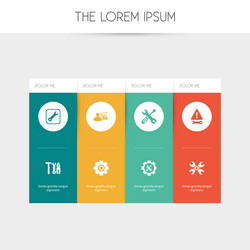 set of 8 editable mechanic icons includes symbols vector image