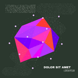 3d low polygon geometry background abstract vector image
