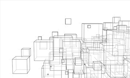 abstract boxes background vector image