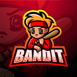 bandit mascot esport logo design Vector Image