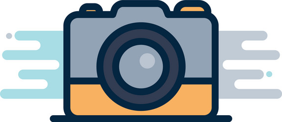 camera device line fill block style icon vector image