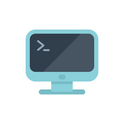 computer monitor displaying command line interface vector image