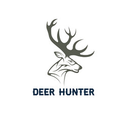 deer hunter design template Vector Image