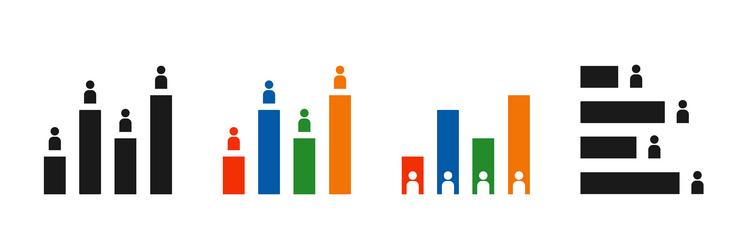 exit polling icon set ballot results icons vector image