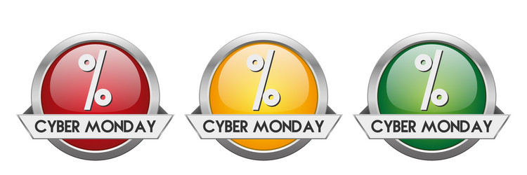 Modern button cyber monday vector