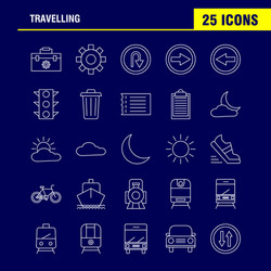travelling line icon for web print and mobile vector image