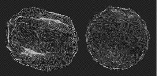 abstract form consisting of small particles vector image