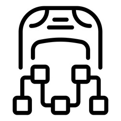 algorithm structure showing machine learning vector image