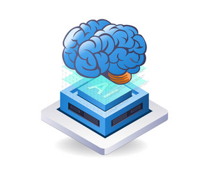 artificial intelligence server technology vector image