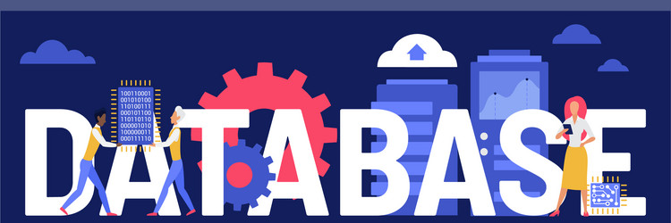 Database Team Concept vector image