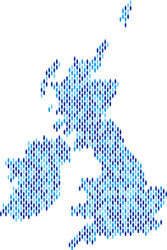 Great Britain & Ireland Population Map Vector Image