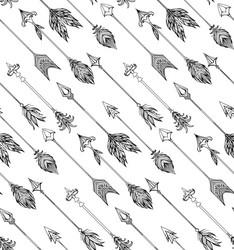 seamless texture with boho arrows different vector image