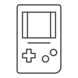 tetris thin line icon game console vector image