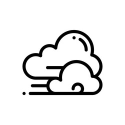 cloudy icon thin linear style design isolated vector image