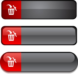 delete button set vector image