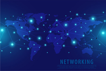 global network connection background vector image