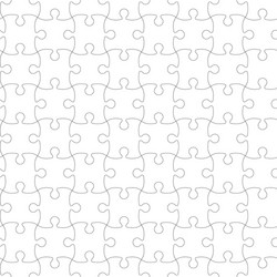 Jigsaw puzzle template seamless pattern Royalty Free Vector