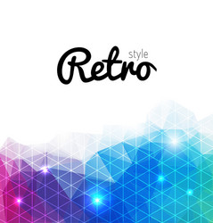 retro pattern of geometric shapes colorful mosaic vector image