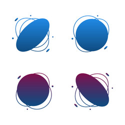 set collection gradient abstract shape frames vector image
