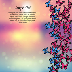 spring background with butterflies vector image
