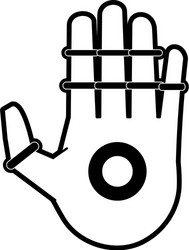 bionic hand artificial intelligence related icon vector image