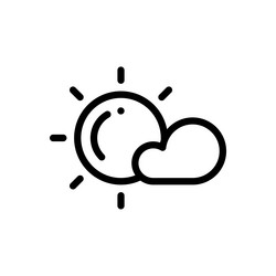 cloudy icon thin linear style design isolated vector image