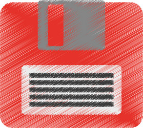 Diskette or floppy disk icon image vector