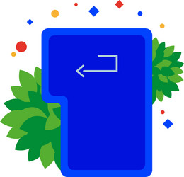 enter computer keyboard button vector image