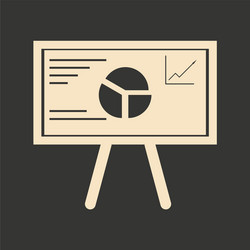 flat in black and white graph on blackboard vector