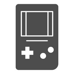 tetris solid icon game console vector image