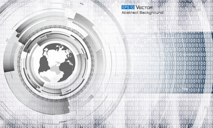 abstract futuristic binary code vector image