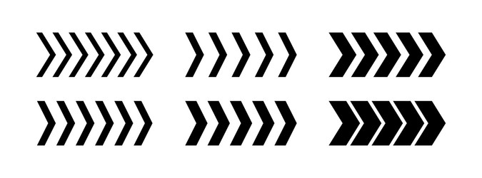 chevron arrow patterns set shape line vector image