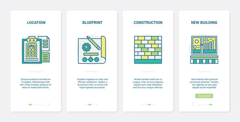 design architect drawings for construction ux ui vector image