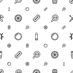 macro icons pattern seamless white background vector image