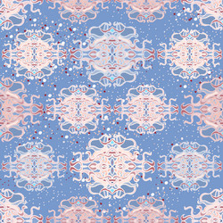 seamless pattern with colorful abstract shape vector image